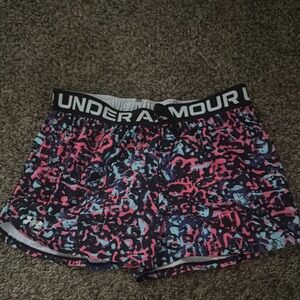 Under Armour Women's Athletic Shorts - Pink and Blue